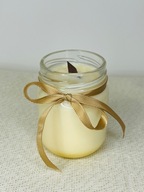 Świeczka sojowa, zapach Bursztynowy Spokój, drobinki złota