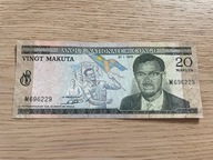 Kongo - 20 makuta - 1970 - rzadki