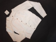 NEXT 122 CM SWETEREK WIZYTOWY BIAŁY ROZPINANY SUPER NOWY!