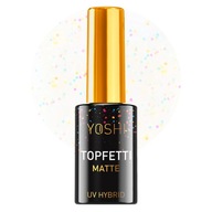 Top Do Paznokci YOSHI Top Topfetti Matte Top Z Drobinkami 10ml