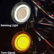 Kierunki kierunkowskazy LED do Harley Ciemne Żółte + Białe pozycje - Wkłady