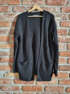 czarny otwarty sweterek * FISHBONE
