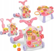 WIELOFUNKCYJNY JEŹDZIK CHODZIK PCHACZ STOLIK INTERAKTYWNY DLA DZIECKA KOSZ