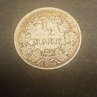 1/2 MARKI 1906r. /SREBRO / A