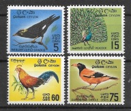 Ceylon xx C53,a fauna ptaki MNH VF 2skany blok-drobne przegięcie 23funty