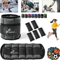 Mankiety obciążające Sportneer, regulowane obciążniki 1,6/3,2 kg - SPALANIE