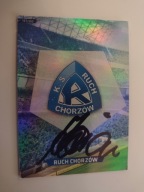 Karta panini autograf Ruch Chorzów sezon 13/14 Jan Kocian Trener Herby