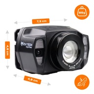 latarka czołowa LED 360 lumenów zoom gest IPX4