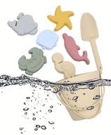 Silikonowy zestaw plażowy/zabawek do piasku