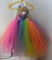 Strój karnawałowy jednorożec ze świecącą opaską 7-8- lat