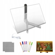 Podświetlana TABLICA Do RYSOWANIA LED PISANIA WIELOKROTNEGO UŻYTKU ŚWIETLNA