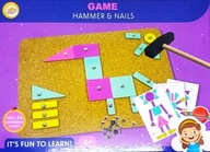 KREATYWNA PRZYBIJANKA KORKOWA MONTESSORI TABLICA Z MŁOTKIEM