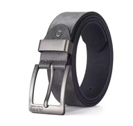 Męski pasek do spodni z metalową klamrą 125cm