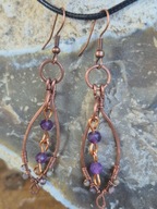 Gaia - kolczyki z ametystami i labradorytami