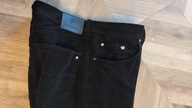 Spodnie męskie 40/32 Mod.Dijon miękki sztruks lycra czarne 3XL pas106