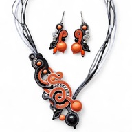 Naszyjnik i kolczyk komplet sutasz ślub wesele