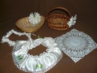 KOSZYKI WIKLINOWE + serwetki OZDOBY DO ŚWIĘCONKI
