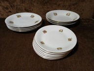 WŁOCŁAWEK MIŁOŚĆ WIEDEŃSKA TALERZE OBIADOWE PORCELANA VINTAGE PRL 13 sztuk