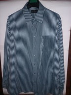 Koszula Collezione XL 44-46 slim fit granatowa letnia jak nowa