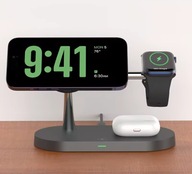 STACJA ŁADUJĄCA 3W1 DO TELEFONU, ZEGARKA I SŁUCHAWEK