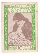 Towarzystwo Planowania Rodziny 1960? , 7 x 9,5 cm cegiełka