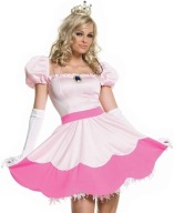 RÓŻOWA KSIĘŻNICZKA PEACH AURORA Śpiąca Królewna Strój Kostium Przebranie L