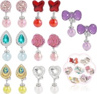 KOLCZYKI Z KLIPSEM DLA DZIEWCZYNEK 7 PAR KOLCZYKÓW BIŻUTERIA DO ZABAWY 7X