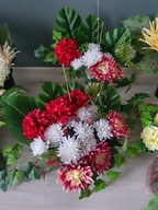 JESIENNY KOMPLET Wiązanka + BUKIET Stroik Sztuczne KWIATY na Cmentarz