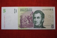 ARGENTYNA, 5 PESOS, P-353a(4), 2010-11, UNC