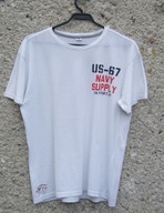 Męska bawełniana koszulka/t-shirt US-67 NAVY z printem M/L