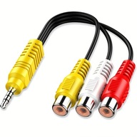 Adapter wejścia AV RCA na 3,5 mm do telewizorów TCL kabel video do tv