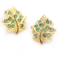 KOLCZYKI Z NATURALNYMI SZMARAGDAMI