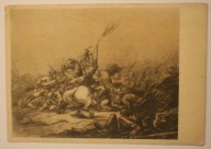 ALEKSANDER ORŁOWSKI ( 1777 - 1832 ) "Scena batalistyczna" ( sepia, gwasz )