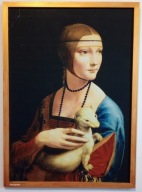 Obraz na płótnie - Dama z gronostajem, Leonardo da Vinci, 50x70cm