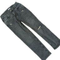 SPODNIE DŻINSOWE PROSTE Z PRZETARCIAMI ROZM.158__