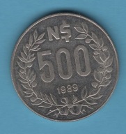 (1UR27) Urugwaj 500 nowych peso, 1989