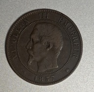 Francja 10 centymów 1857r. BCM