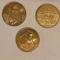 2 ZŁ Nato 1999, pałac w Wilanowie 2000, pałac Potockich 1999 zestaw monet