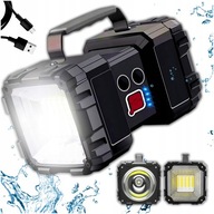 MOCNA LATARKA LED AKUMULATOROWA SZPERACZ DWUSTRONNA POWERBANK BIWAKOWA CREE