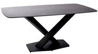 Stół czarny blat ceramiczny czarny marmur 160x80