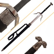 Realistyczny 1:1 metalowy miecz Geralta Wiedźmin The Witcher z pochwą
