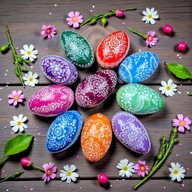 Pisanki wielkanocne kraszanki GĘSIE ręcznie robione ludowy folk unikat 2026