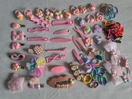 Zestaw Do Włosów Stitch Gumki Hello Kitty Spinki Kapibara 65 + 50szt B42