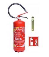 Gaśnica proszkowa Gloria 6 kg GP-6x ABC typ PDE6 z wiszakiem i znakiem