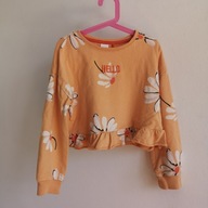 Morelowa bluza dresowa dziewczęca NEXT 128 bawełna falbanka (008)