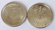 2019 r 50 gr groszy MW * MENNICZE STAL pokryta NIKLEM
