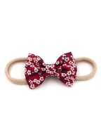 Momilio handmade Opaska do włosów kokardka w kwiatuszki Alma