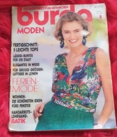 Burda moden 6 czerwiec 1990 -unikat - wykroje