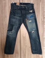 Spodnie męskie Polo 34x30 Ralph Denim Blue Lauren Travis Scott