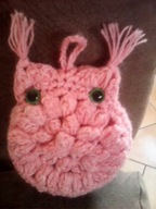 sowa sakiewka szydelkowa